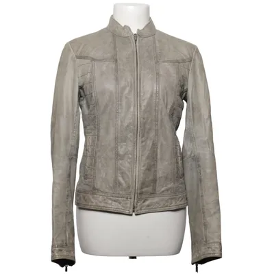 Leren jack (Grijs) van Mango Casual Sportswear