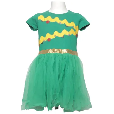 Jurk (Groen, Geel) van Softer Days Katoen, Polyester