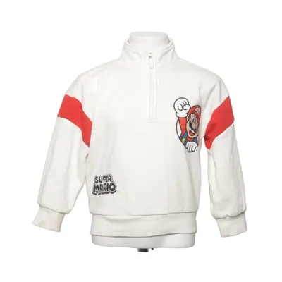 Sweatshirt (Rouge, Beige) de Super Mario Coton, Polyester