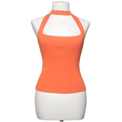 Top (Oranje) van Zara Polyamide, Viscose