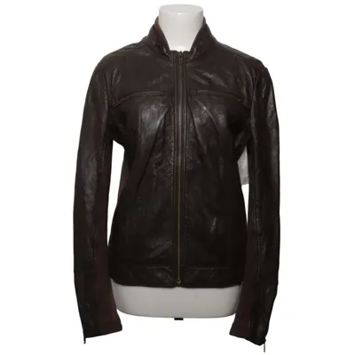 Leather jacket (Brown) from Mango Casual Sportswear Leather