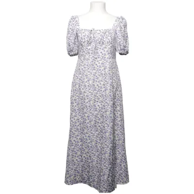 Dress (White, Purple) from Cider Polyester