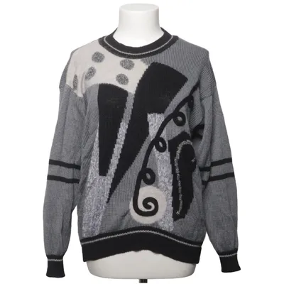 Tröja (Grå, Svart, Vit) från Vintage Akryl, Angora, Ull