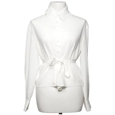 Pussy bow blouse (White) from Greta Elastane, Silk