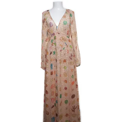 Långklänning (Beige, Flerfärgad) från Never Fully Dressed Viskos