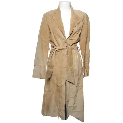Leather coat (Beige) from Tomahawk Leather
