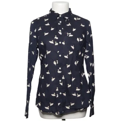 Blouse (Blue, White) from Merona Cotton, Recycled polyester