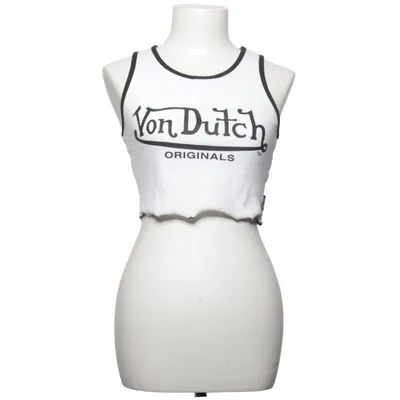 Crop top (Blanc, Noir) de Von Dutch Coton, Élasthane
