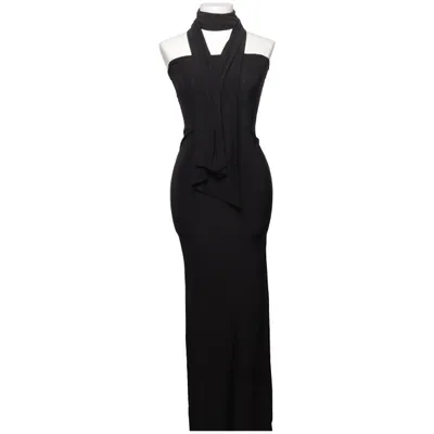 Robe longue (Noir) de Fashionkilla Élasthane, Polyester