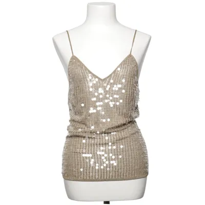 Tank Top (Beige) from Zara Metallic fiber, Viscose
