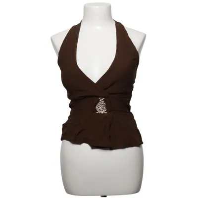 Neckholder Top (Braun) von New Collection Polyamid, Viskose