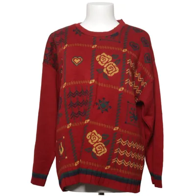 Sweater (Red, Multicolored) from La Paz Acrylic, Wool