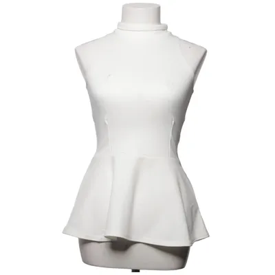 Peplumbluse (Hvid) fra Missguided Elastan, Polyester