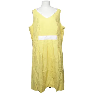 Dress (Yellow, White) from Mim Cotton, Elastane, Linen