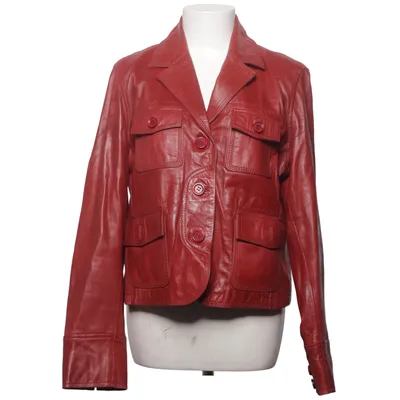 Leren blazer (Rood) van Laura di Sarpi