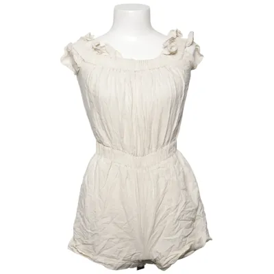 Jumpsuit (Raw Off Shoulder Romper) from Roser Linen, Polyester, Viscose