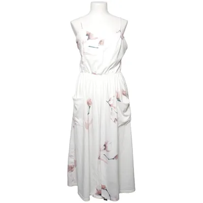 Klänning (Vit, Rosa) från Angashion Bomull, Polyester