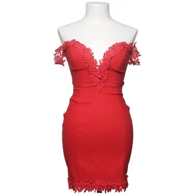 Jurk (Rood) van Rare London Elastaan, Polyamide, Polyester, Viscose