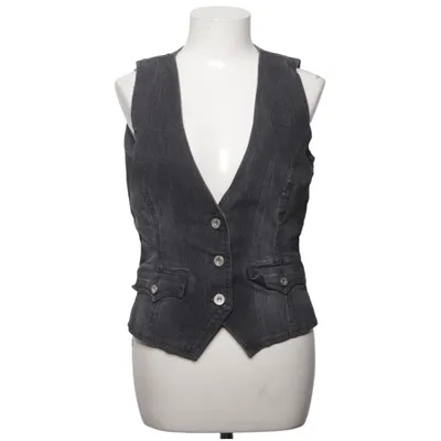Spijker gilet (Grijs) van Peppercorn Katoen, Elastaan, Polyester