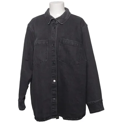 Jeansskjorta (Grå) från Zizzi Bomull, Elastan