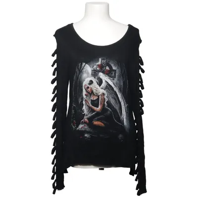 Top (Black, Multicolored) from Spiral Elastane, Viscose