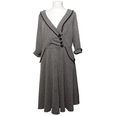 Robe (Noir, Blanc) de Voodoo Vixen Coton, Polyester
