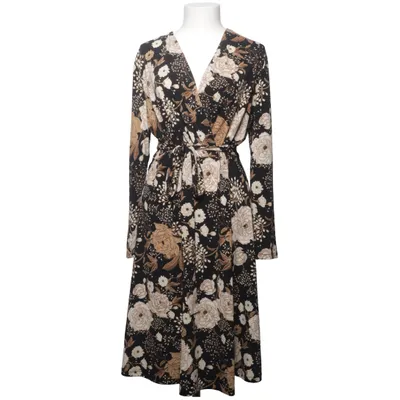 Kjole (Sort, Beige, Flerfarvet) fra KappAhl Elastan, Polyester