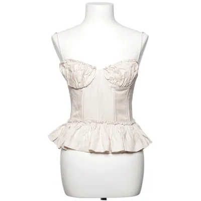 Top péplum (Beige) de H&M x Brock Collection Lin, Viscose, Polyester