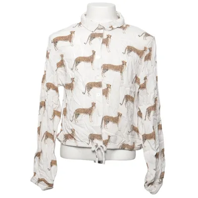 Blouse (Wit, Bruin) van Kelzuki x H&M Viscose