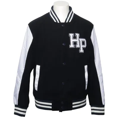 Varsity jacket (Black, White) from Hechter Acrylic, Polyamide, Polyester, Wool