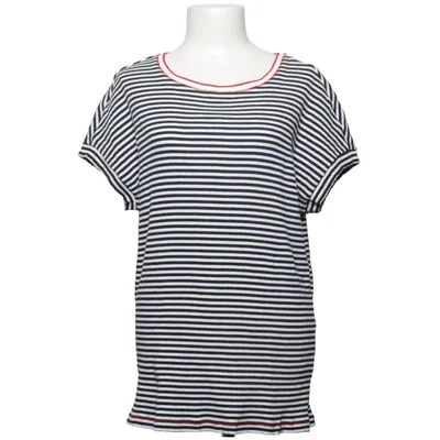 T-shirt (Wit, Blauw, Rood) van Long Island Katoen, Elastaan