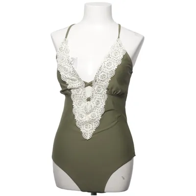 Baddräkt (Grön, Vit) från Cupshe Elastan, Polyester