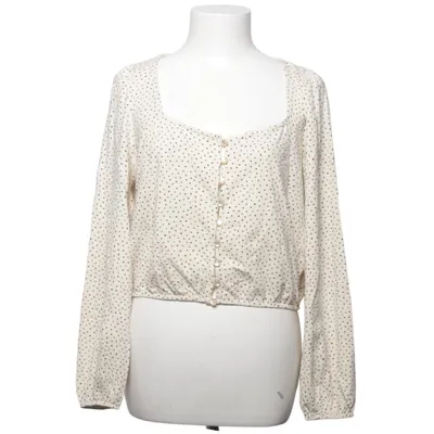 Blouse (Beige, Black) from Monki Cotton, Elastane