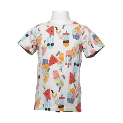 T-shirt (Weiß, Mehrfarbig) von Polarn O. Pyret Elasthan, Bio-Baumwolle