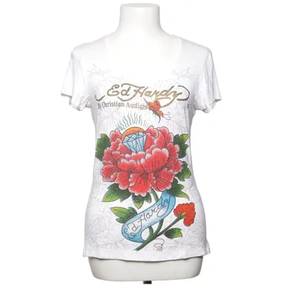 T-shirt (White, Multicolored) from Ed Hardy Cotton