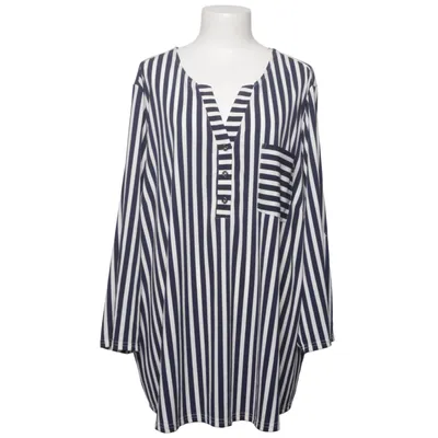 Blouse (Bleu, Blanc) de Evans Élasthane, Polyester