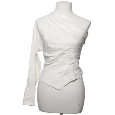 Top (White) from Zara Elastane, Linen, Polyamide