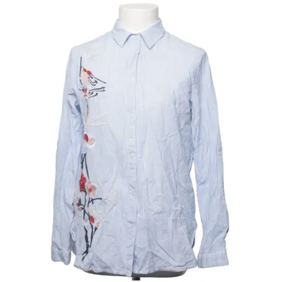 Shirt (Blue, White) from Imitz Cotton