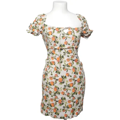 Dress (Beige, Orange, Green) from Narrated Polyester, Viscose
