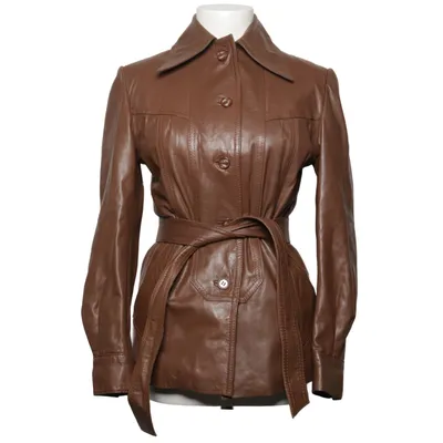 Veste en cuir (Marron) de Vinetta