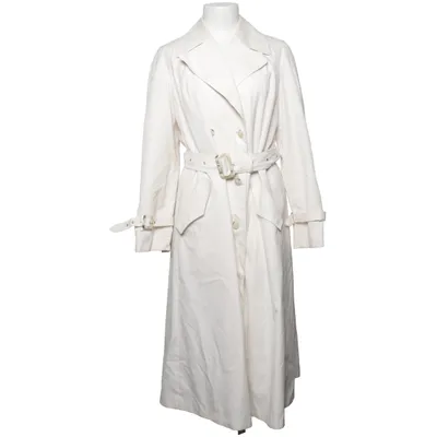 Trench coat (White) from Hettemarks Cotton, Polyamide, Polyester, Viscose