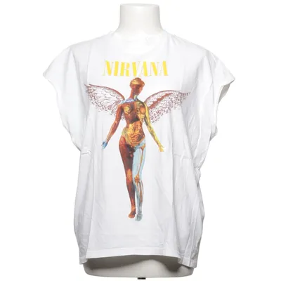 T-shirt (Hvid, Flerfarvet) fra Nirvana Økologisk bomuld