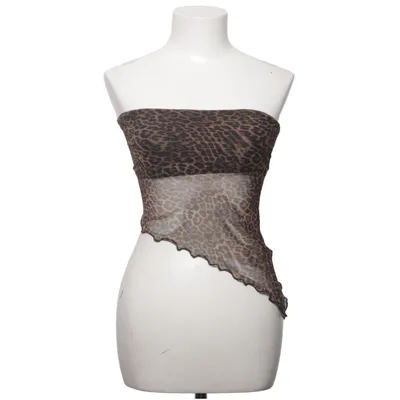 Tube top (Bruin, Zwart) van Edikted Elastaan, Polyester