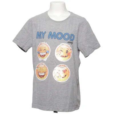 T-shirt (Gris, Multicolore) de Emoji Coton, Polyester