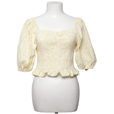 Crop top (Jaune, Blanc, Multicolore) de Miss Selfridge Coton