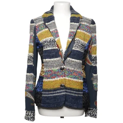 Blazer (Bleu, Multicolore) de Lulu-H Viscose, Laine