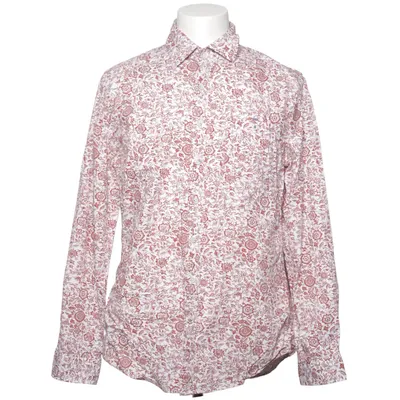 Shirt (Wit, Rood) van Dressmann Katoen, Elastaan