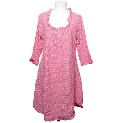 short sleeve midi linen dress Short Sleeve Swing Midi Linen Dress 3663 main image 0