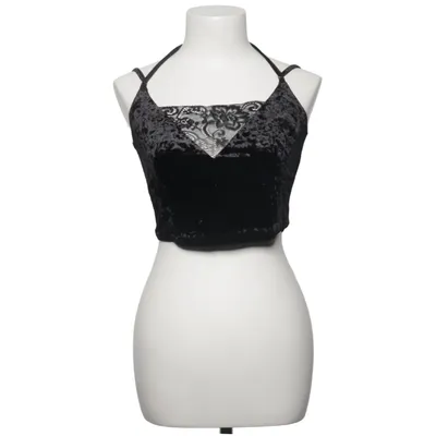 Crop top (Black) from Killstar Elastane, Polyester