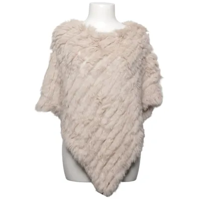 Poncho (Beige) från Natures Collection Akryl, Kaninpäls